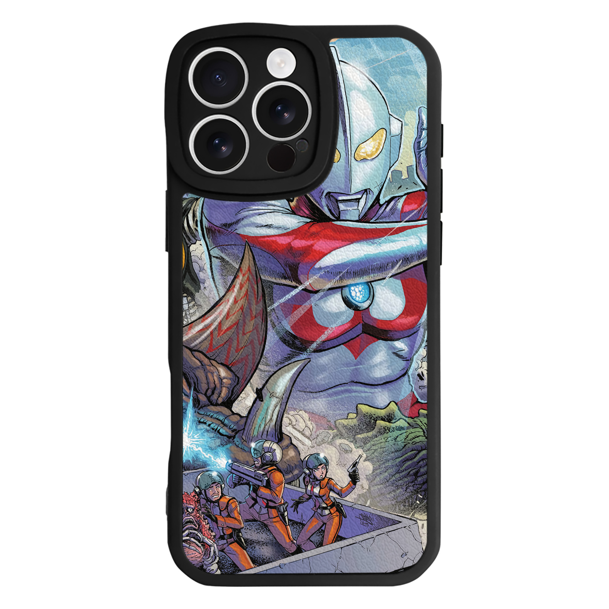 （画像用） ウルトラマン Ultraman 【iPhone 16シリーズ対応】シリコンスマホケース（レザー調） 材質：シリコン